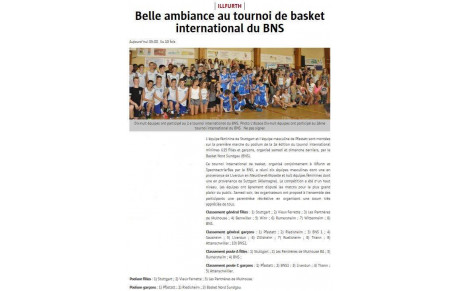 Résumé du tournoi du BNS dans L'Alsace